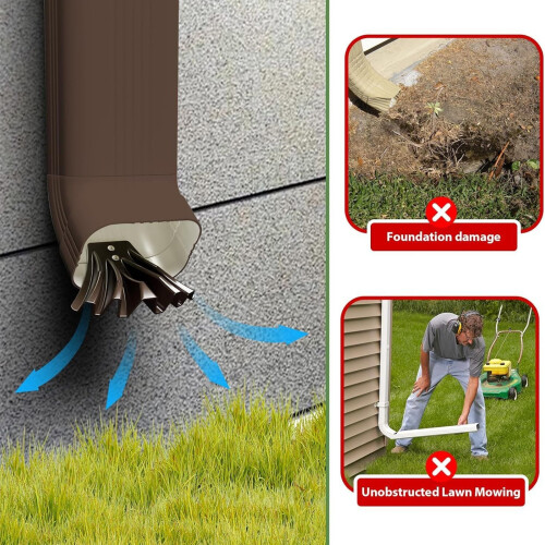 Rain Water Drainage Disperser Wear Resist Gutter-Black 2