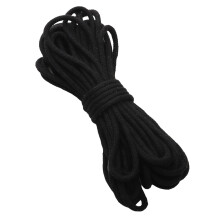 Color Cotton String For Artisanal Weaving And Accessories-Black