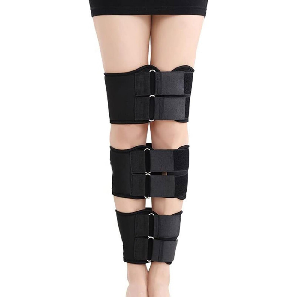 Black Leg Correction Belt With Adjustable Straps, Posture Corrector For O/X Legs, Xxl