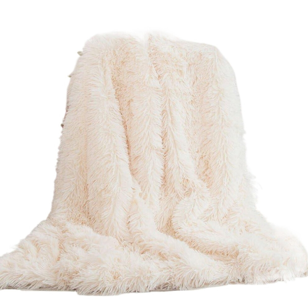 Luxurious Cozy Blanket For Couch And Bed, Reversible Design Faux Fur Throw Keeps Couch Spotless And Adds Chic Modern Decor To Your Living Space