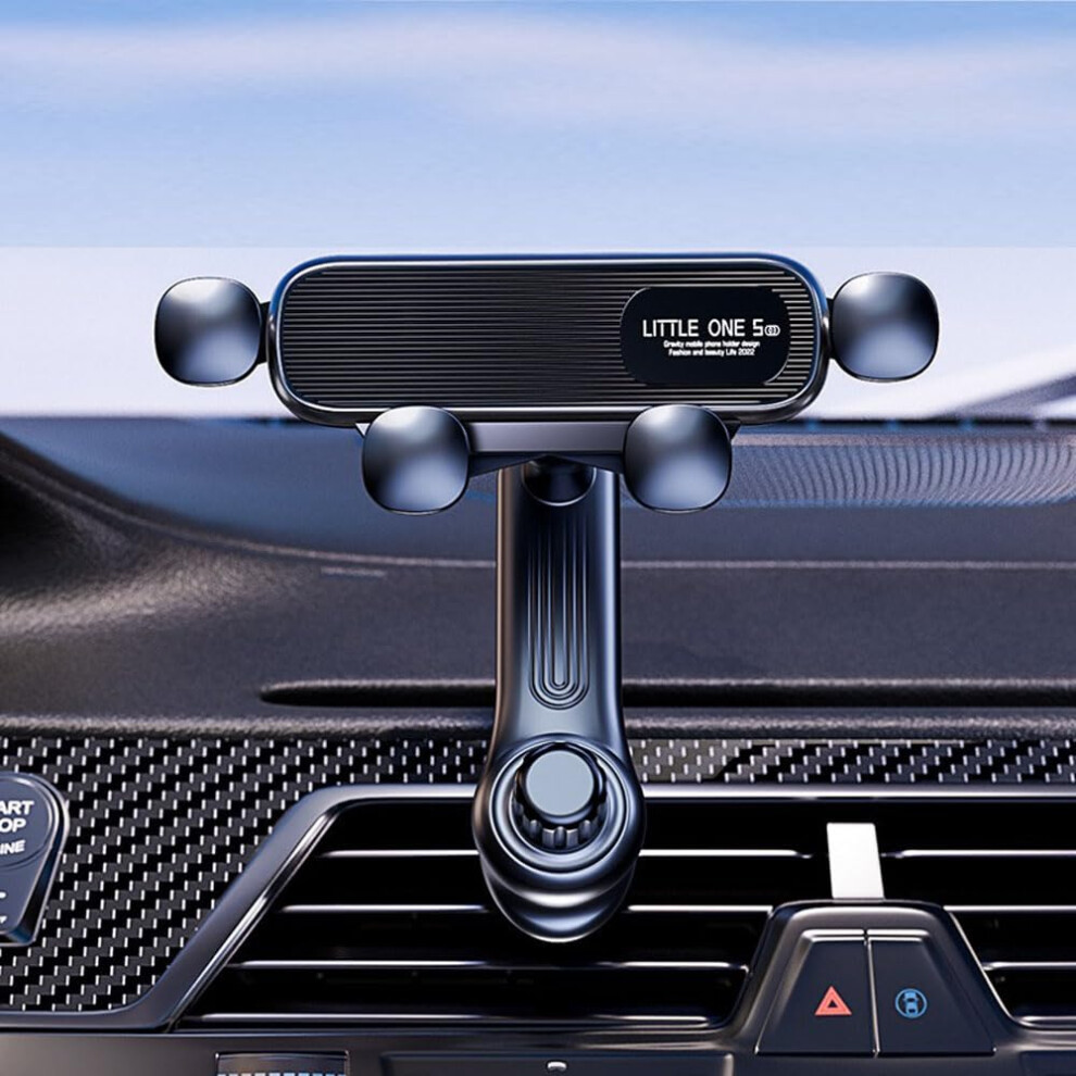 Car Ventilation Phone Holder, 360 Rotatable With Gravity System, Compatible Iphone, Android, Black 9365049173278
