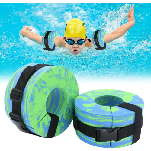 Water Ankle Weights Adjustable Pool Cuffs Float Ring Aquatic Exercise Weights For Adults Green 1