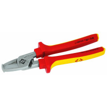 VDE Cable Cutters 210mm for Copper & Aluminium Wire, Heavy Duty Electrician Snips, German Made Shearing Action