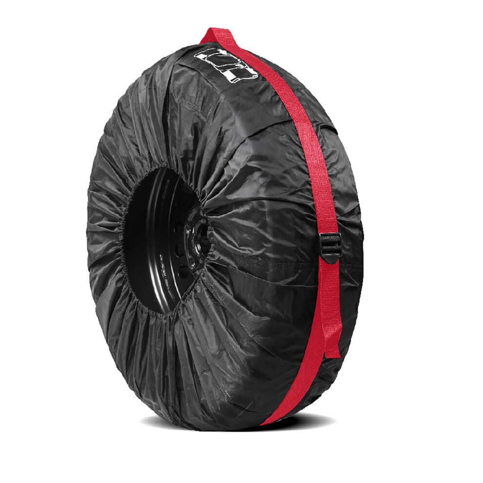 4 Pcs Waterproof Dustproof Spare Wheel Covers For Mg Zs Ev, Mg3, Mg4, Mg5, Mg7, Gt Hs, Rx5 Red 9365049173667