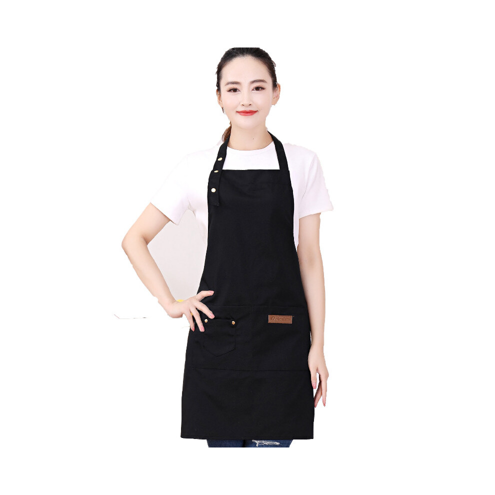 Adjustable Bib Apron, Canvas Kitchen Apron Waterproof Cooking Apron with Large Pocket Design for Convenience, Unisex Chef Aprons for Kitchen and Outdo