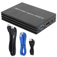 4K HDMI-optagelseskort, plug-and-play lyd- og videooptagelsesenhed, streamingboks med ultralav latenstid, kompakt og bærbar mikrofon til spil og live