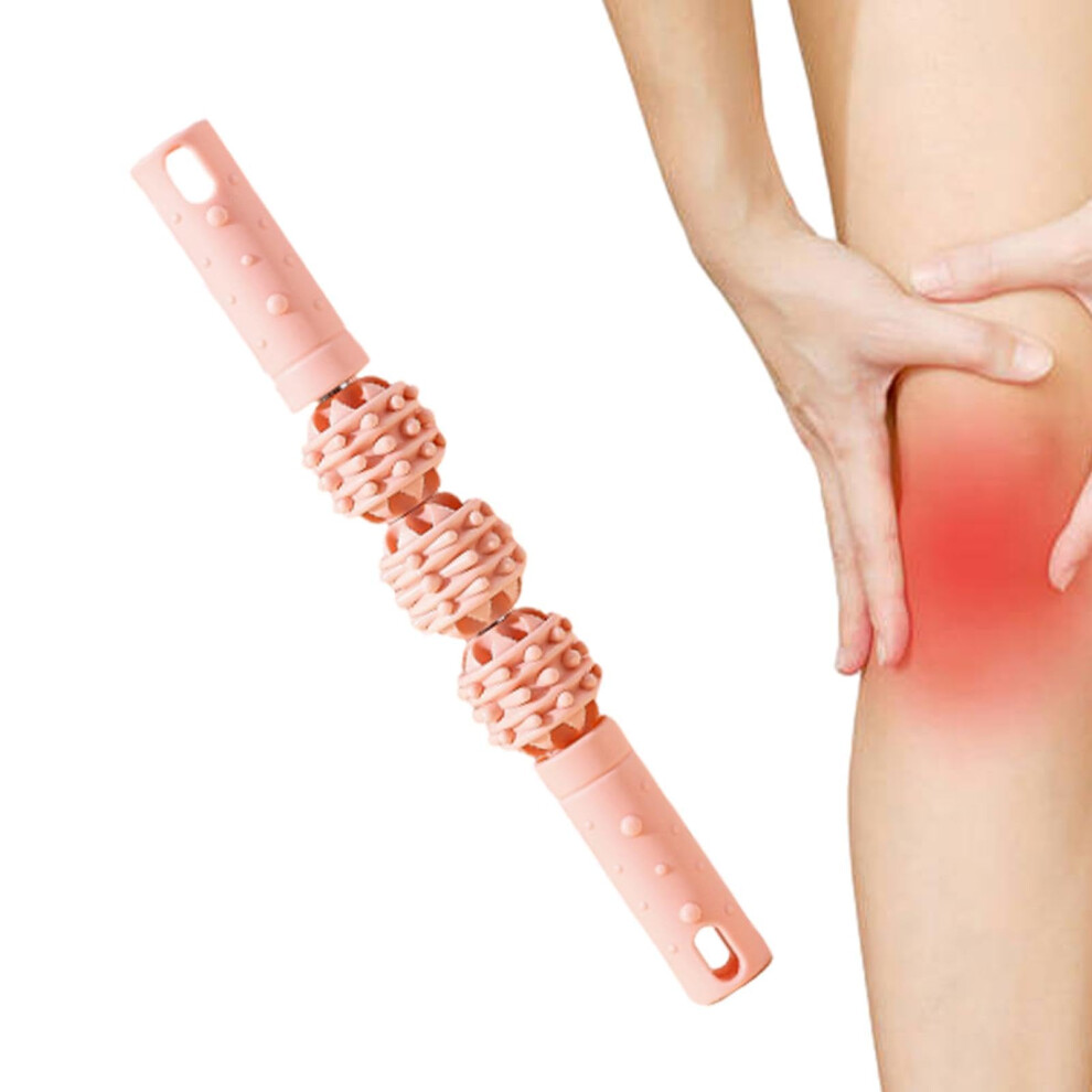Massage Stick to Relieve Muscle Tension for Athletes, Yoga, Pink