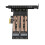 Διπλός προσαρμογέας M.2NVMe σε Pcie, μεταφορά δεδομένων υψηλής ταχύτητας για 8