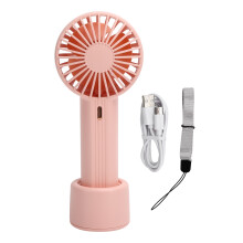 Niedlicher Handventilator mit starkem Luftstrom, wiederaufladbarem Akku und verstellbarem Winkel für sorgenfreien Kauf
