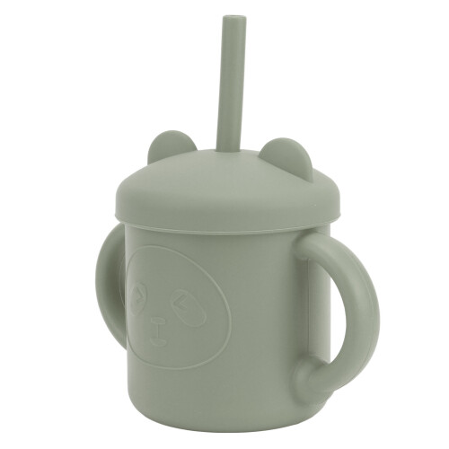 1 Stück Silikon-Schnabeltasse mit Panda-Muster, 2