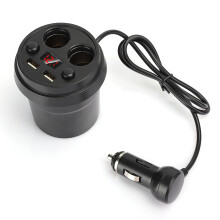 Car, Power Converter Car with Wire Dual USB Charger Plug In Adapter Outlet for Phone Tablet PC Ref: 5871