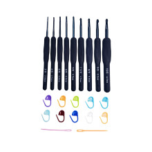 Comfortabele haaknaaldenset Rubberen-9-delige set accessoires