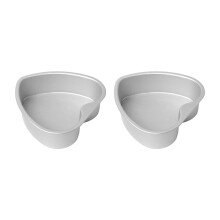 Set van 2 aluminium hartvormige taartvormen 6/8/10 inch-10 inch