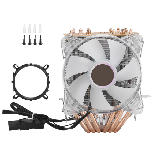 Ψύκτης CPU υψηλής απόδοσης με 6 σωλήνες θερμότητας για αθόρυβη ψύξη και