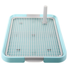 Dog Toilet Puppy Potty Tray Poncho Puppy Toilet Train Potty Dispenser Bath Dog Toilet Dog Pee Pads for Pet Training Pet Cage Bed Pan Plastic Sky Blue