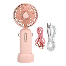 Portable Mini Fan for Travel, Detachable Lanyard Included, Strong Wind Power Personal Cooling Device, Low Noise Rechargeable Fan with 3 Speed Levels,