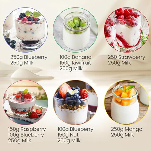 Automatic Yogurt Maker Machine Ultimate 8 Glass Jars 1400ML LCD Display Grey Adjustable Temperature And Time Control 2