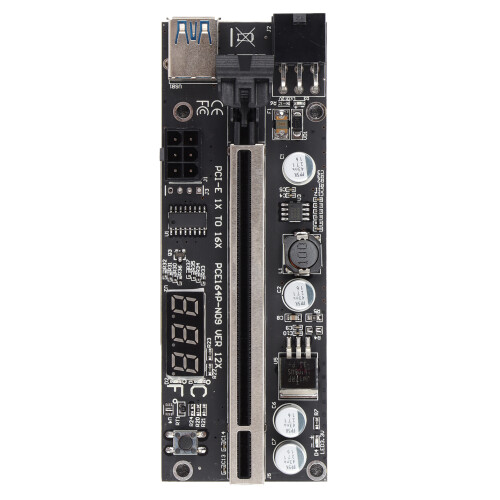 Αναβαθμισμένη κάρτα προσαρμογέα Gpu Riser, παρακολούθηση θερμοκρασίας σε πραγματικό 1