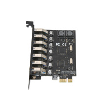 Placa de expansão USB de alta velocidade, interface USB 3.0 de 7 portas com 5 Gbps, suporta dispositivos de alto consumo de energia e instalação