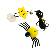 Swinging Hanging Elasticity Rope Playing Stick Bells-Yellow