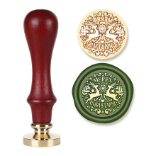 Seal Stamp Head and Wood Handle Set for Seal-Christmas elk