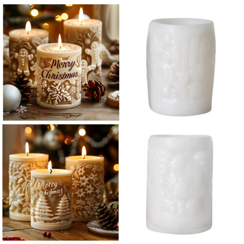 Christmas Themed Silicone Candle Molds for-Christmas pine tree 2
