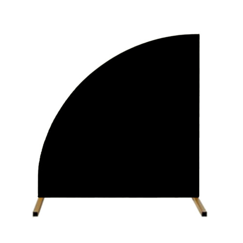 Multipurpose Spandex Wedding Arch Cover Background-2.5ft Black