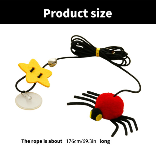 Swinging Hanging Elasticity Rope Playing Stick Bells-Yellow 1