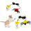Swinging Hanging Elasticity Rope Playing Stick Bells-Yellow 4