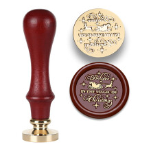 Christmas Seal Stamp Head Wood Handle Set,-Magical Christmas