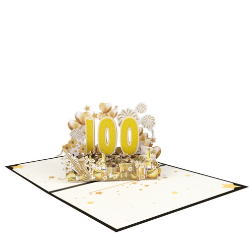 Delicate 3D Greeting Card for Couple Celebrating-100