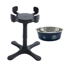 Dog Feeder Holder Puppy Food Water Bowl Stand-Stand and bowl
