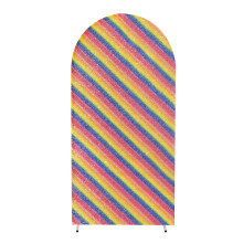 Round Top Stand Decoration Sophisticated-5ft rainbow colors