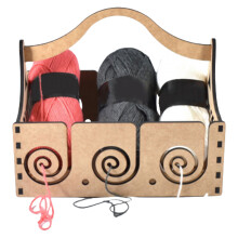 Wood Yarn Dispenser, Crochet Yarn Holders Organiser with Holes
