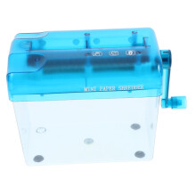 Handoperated paper shredder for home and office, portable manual shredder with easy operation and secure cutting for confidential documents.