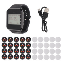 Draadloos oproepsysteem voor zorgverleners, draagbare pager, horlogepager, verpleegoproepalarm met trilfunctie voor thuis, ziekenhuis, DC5V