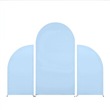 Dusty Spandex Arch Cover Set Round Top Backdrop-Jean Blue