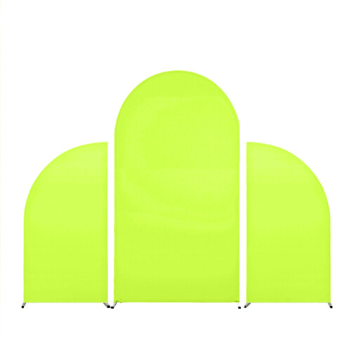 Dusty  Spandex Arch Cover Set Round Top-Fluorescent green