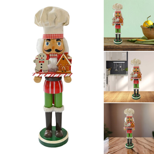 Elegant Sturdy Wood Nutcrackers Set 38cm Decorative Christmas 1