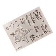 Greeting Words Silicone Stamp for Card Making Journal Photo