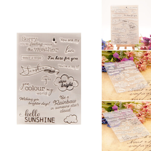 Blessing Words Clear Silicone Stamp Background Decoration Clear 1