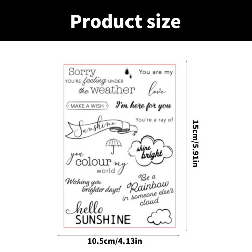 Blessing Words Clear Silicone Stamp Background Decoration Clear 2