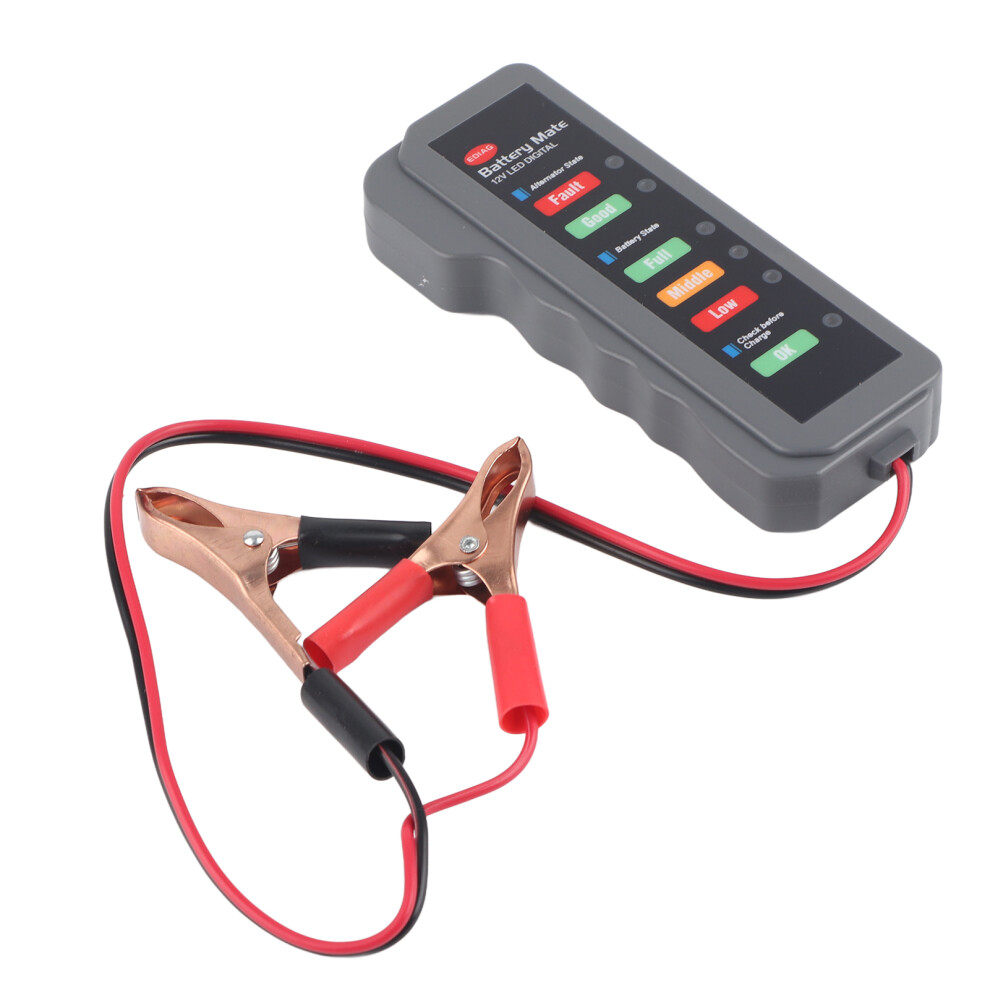 Battery Tester For Automotive Charging Systems, Alternator Tester Led Indication Digital Analyzer Battery Condition Checker Universal Diagnostic Tool 9139052496255