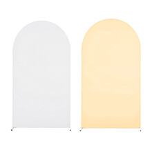 Practical Circle Arch Stand Fabric-4ft White and Champagne