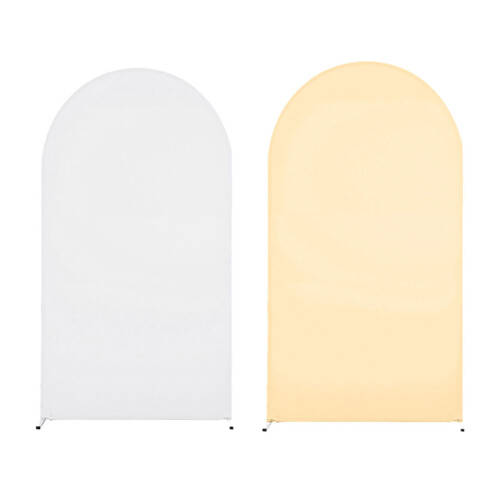 Practical Circle Arch Stand Fabric-4ft White and Champagne
