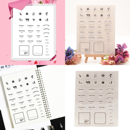 Labeling Words Clear Stamp Scrapbooking Decorative Silicone 1
