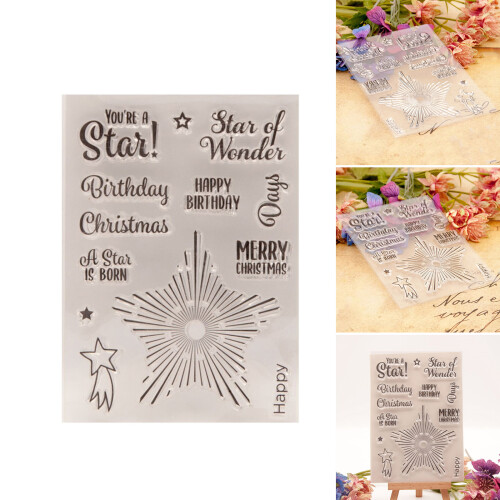 Greeting Words Silicone Stamp for Card Making Journal Photo 1