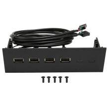 USB-C-zu-DC-Adapter für 5,25-Zoll-Multifunktions-Hub mit Frontpanel, PD-Netzteil und vielseitigen Anschlussmöglichkeiten für Windows-, Mac- und
