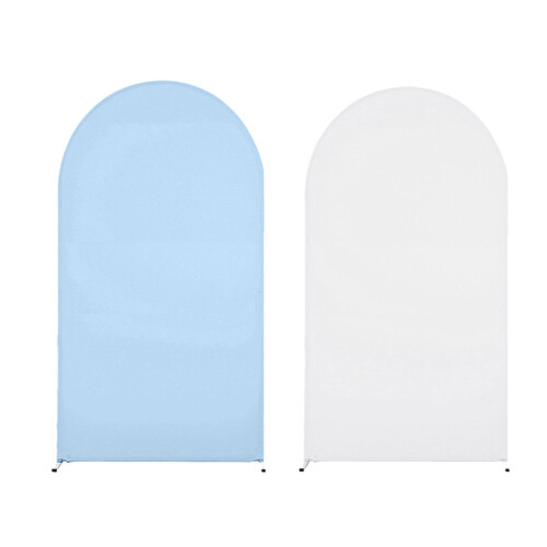 Stylish Circle Arch Stand Cover for Special-5ft white blue