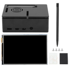 Écran tactile LCD 3,5 pouces pour Raspberry Pi 4, entrée de signal SPI compatible avec les systèmes Raspbian, Ubuntu et Kali, kit de boîtier ABS